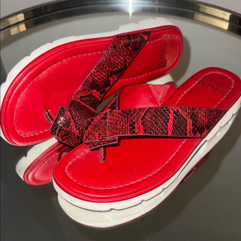 Donald J. Pliner Red Sporty Sandals